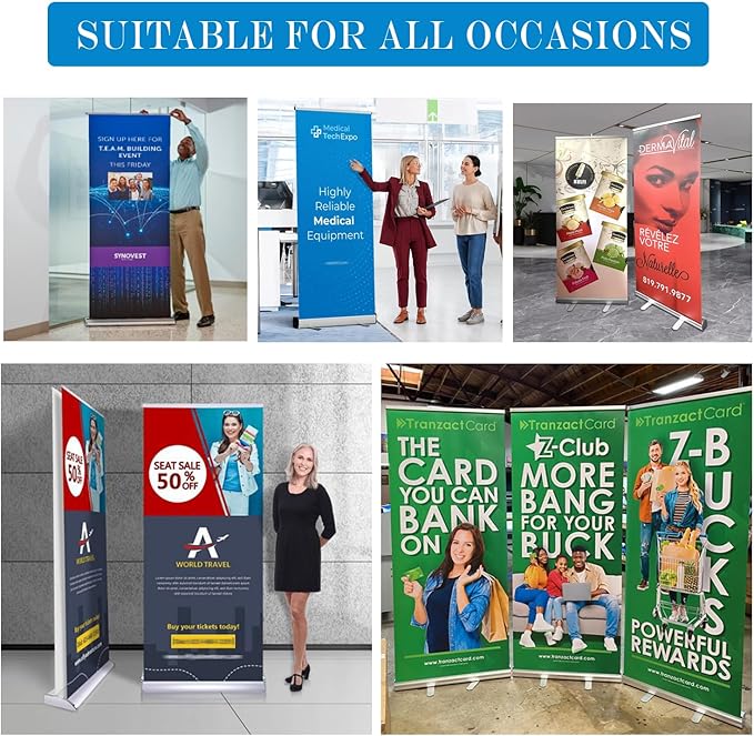 AOK Aluminum Retractable Banner 31x78 inch, Full Color, Conference Display - Image 3