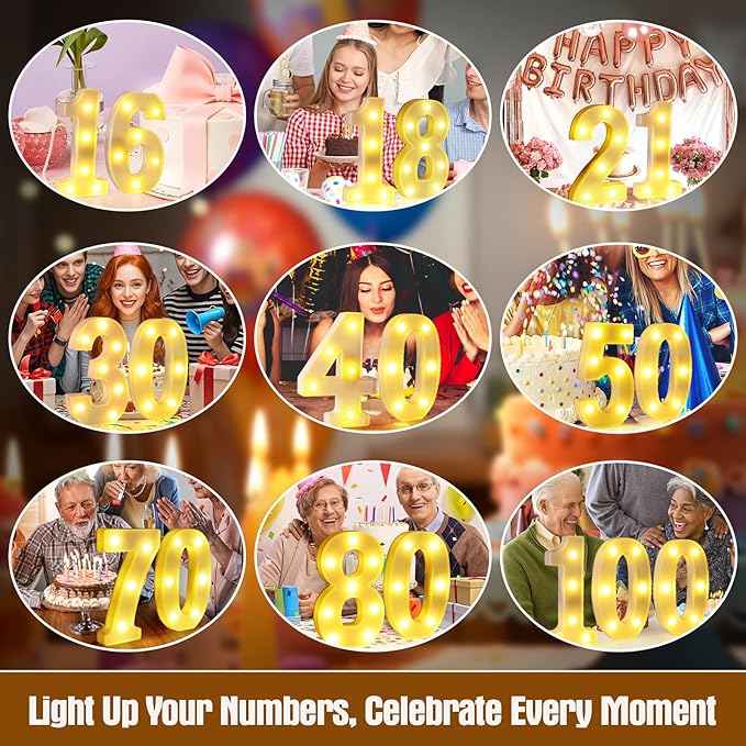 7th Birthday Decorations for Girls and Boys,7 Year Old Birthday Decorations for Centerpieces Table,Light Up Numbers 7 Sign Led for Party Backdrop Wall Decor for Wedding Anniversary Home