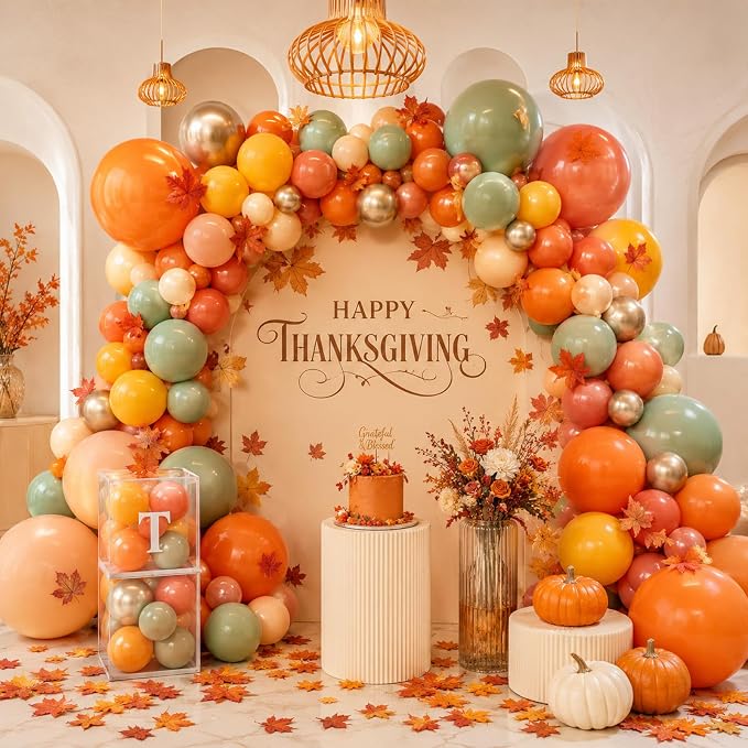 Fall Balloon, Thanksgiving Harvest Birthday Party Decor - Image 6