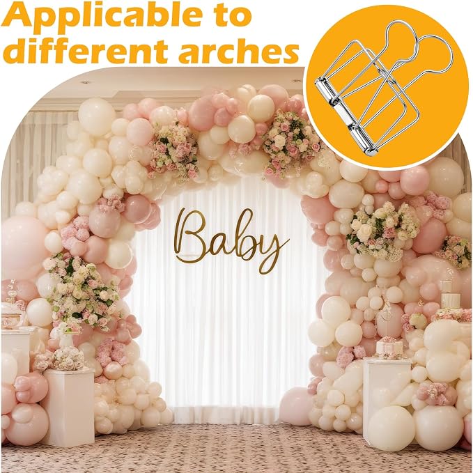 Affrolling 8 Pack Balloon Arch Clips Large Metal Backdrop Clips 3.8 x 2 Inch - Image 5