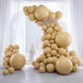 RUBFAC 129pcs Light Brown Balloons Different Sizes 18 12 10 5 Inch Latex Tan by RUBFAC