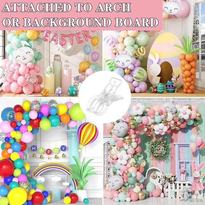 20 Pack Plastic Transparent Balloon Arch Clips - Image 3