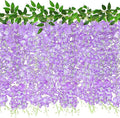 ZINHO 60 Branches Wisteria Hanging Flowers, Artificial Wisteria Flowers Garland by ZINHO