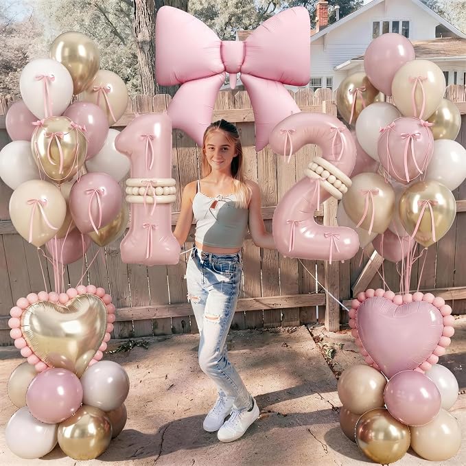 40 Inch Dusty Pink 12 Number Balloon - Image 5