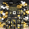 2026 Graduation Decorations Black and Gold Grad Balloon Boxes by Unknown