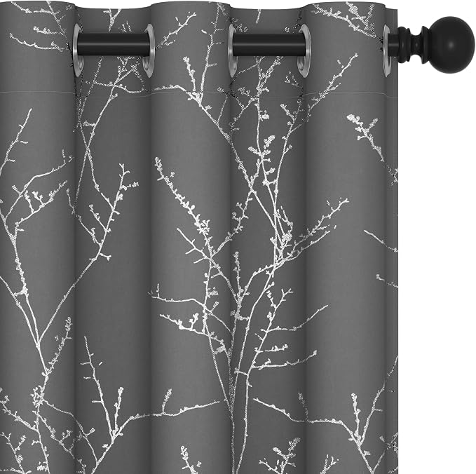 Deconovo Blackout Curtains, Light Grey Thermal Grommet Drapes, Privacy Window by Unknown
