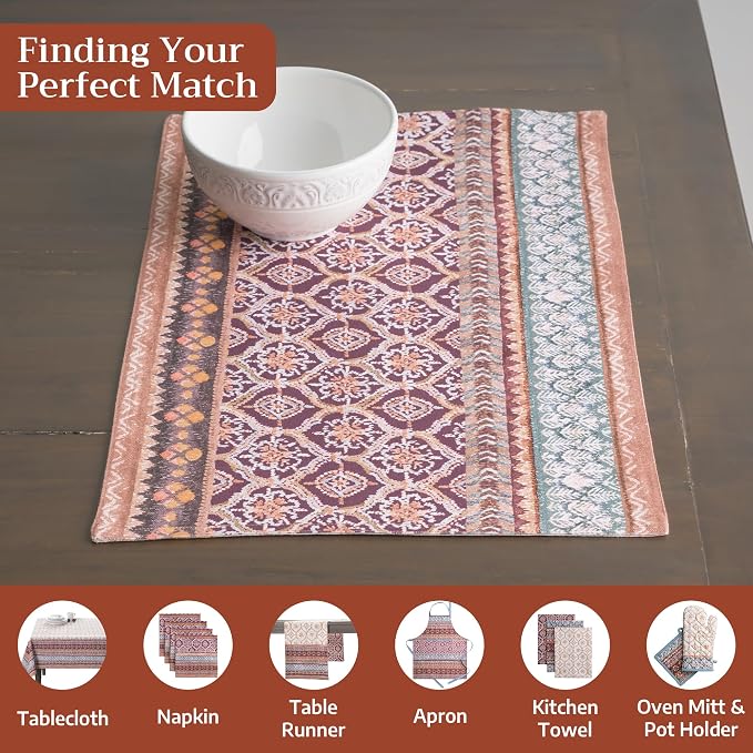 Maison d' Hermine Placemats Set of 4 Reusable 100% Cotton | Cloth Place Mats - Image 4