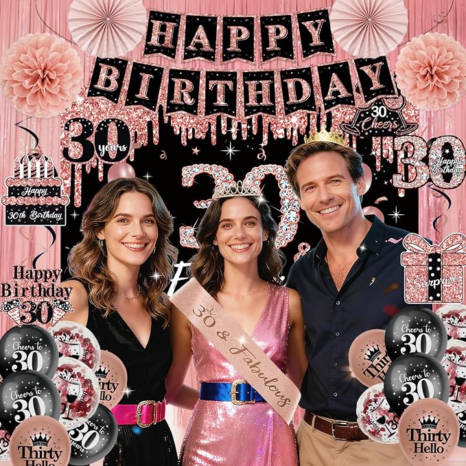 51Pcs 30th Birthday Decorations - Image 7