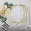 YALLOVE 10-Pack 12-Inch Gold Metal Floral Hoop Table Centerpieces | Wreath Ring by YALLOVEPARTYSUPPLIES