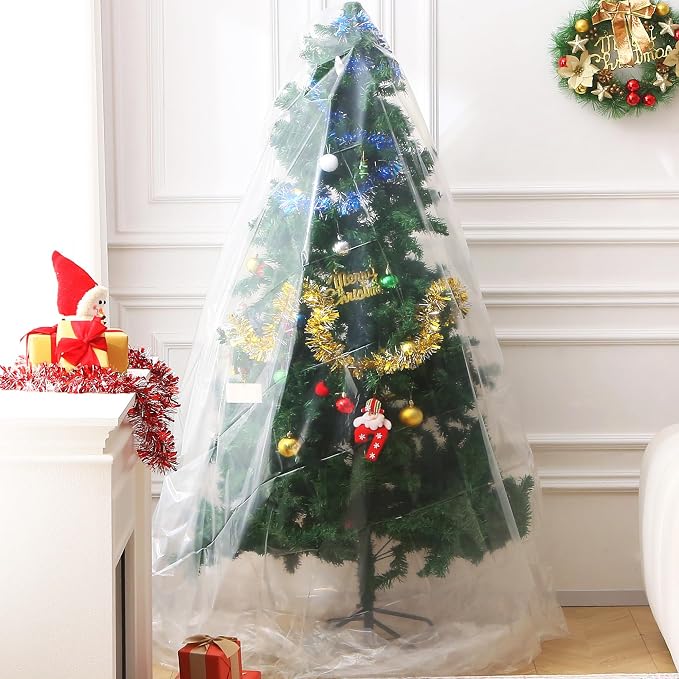 Christmas Tree Disposal Bag 9x6 ft Heavy Duty Plastic Xmas Tree Removal Bag - Image 2