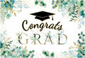 Funnytree 82" x 59" Greenery Graduation Backdrop Congrats Grad Class of 2026 by Funnytree