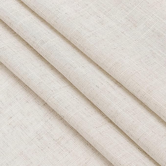 Beige Cafe Curtains 24 Inch Length Linen Blend Privacy Cortinas para Cocina - Image 5