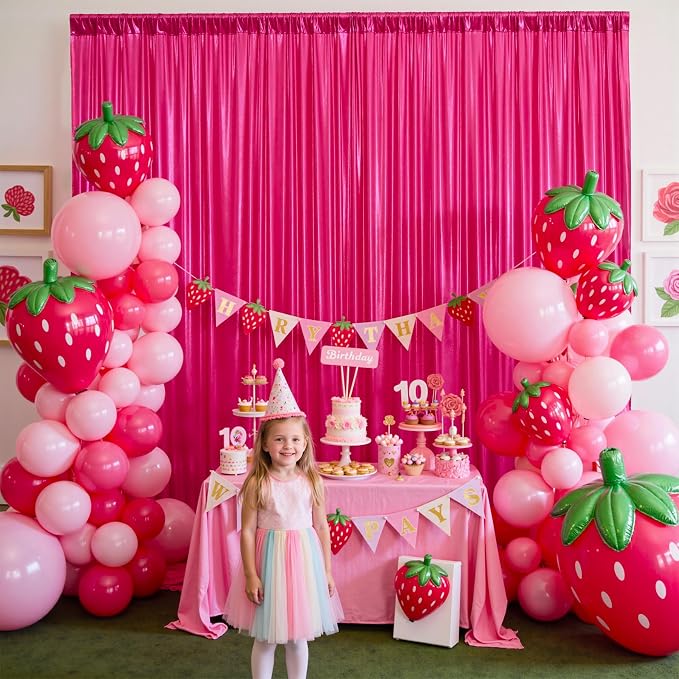 gogoparti 20x10FT Hot Pink Sequin Backdrop Curtain - Image 3