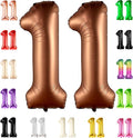 KatchOn Coffee Brown Number 11 Balloon 40 Inch, 11th Birthday Balloon Decor | by KatchOn