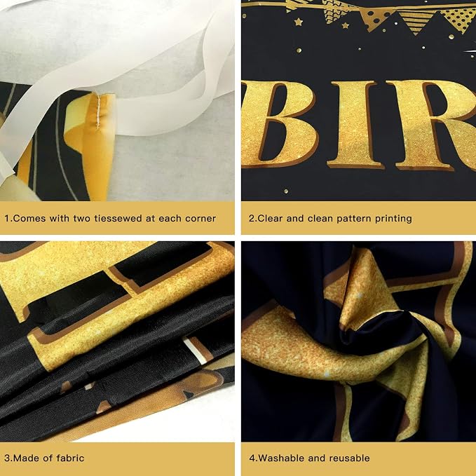 Large Happy 50th Birthday Decoration Banner, 50th Birthday Party Decorations - Image 4