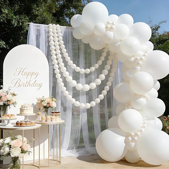 White Link Balloons, Pearl Quick Balloon - Image 4