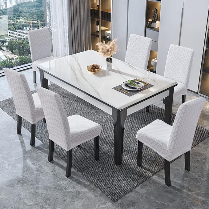 Waterproof Dining Chair Covers Set of 4 Parsons Chair Slipcovers | Double - Image 6