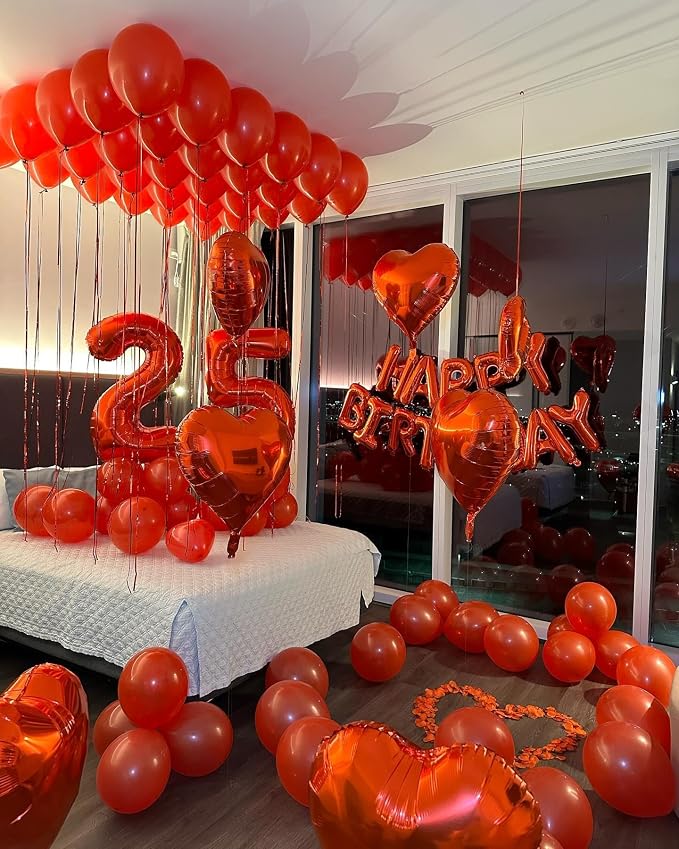 Red 7 Balloon - Number Balloon 40 Inch, 7th Red Birthday Decorations | Large - Image 6
