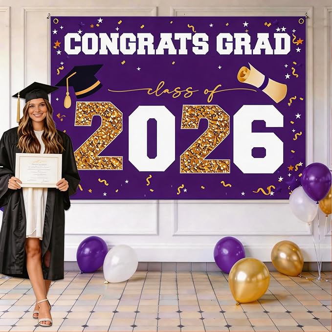 Class of 2026 Graduation Banner 47x67" by ATFUNSHOP