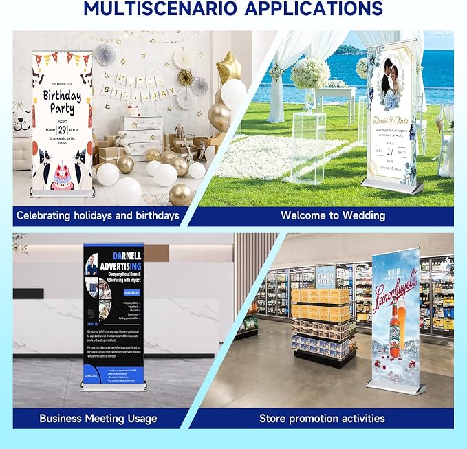 Custom Retractable Banner with Silver Aluminum Stand, Durable & Easy Setup - Image 8