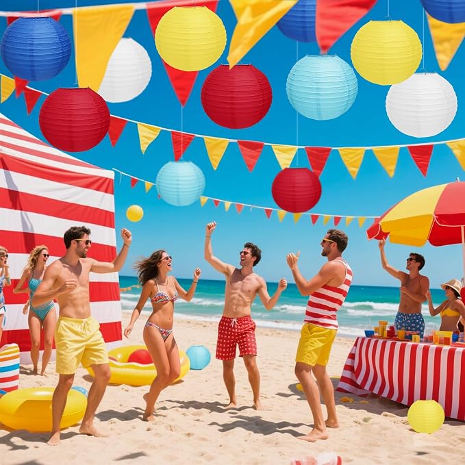 Qenk 12 Pcs Circus Paper Lanterns - Image 5