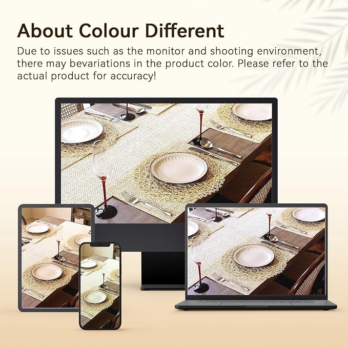 AHHFSMEI Paper Braided Round Placemats Natural Non-Slip Heat Resistant Table - Image 6