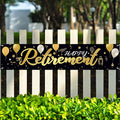 Blulu Retirement Decoration Banner 72.8 x 15.7 Inch Large Fabric Yard Sign by Blulu