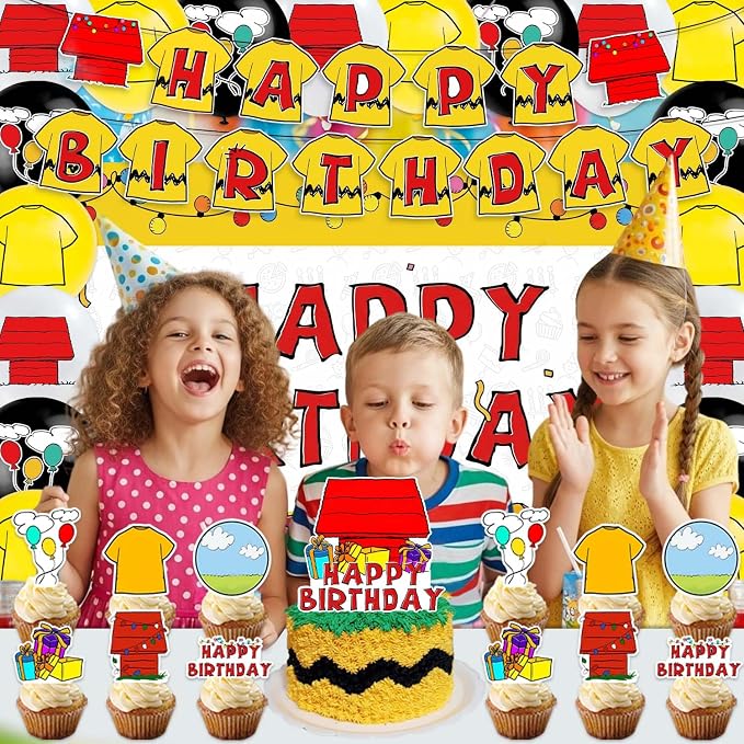 42Pack Cartoon Dog Red House Party decoration pack include Banner, Honeycomb - Image 5