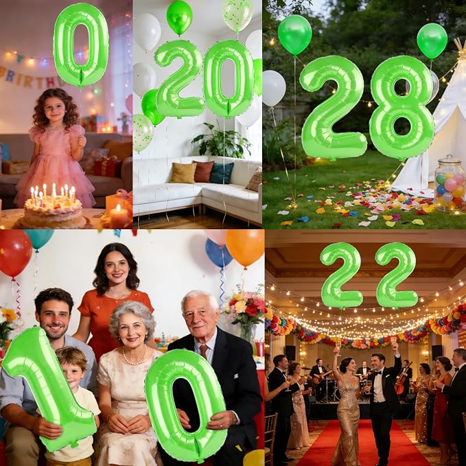 40 Inch Number 28 Balloons for 28th Birthday Party Decorations, 0-100 Fruit - Image 7