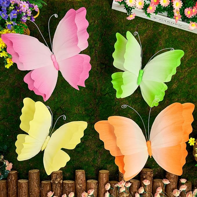 SUNBEAUTY Butterfly Party Decorations Hanging Gradient Colors Butterfly by SUNBEAUTY