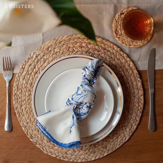 Round Woven Placemats Set of 6 - Image 8