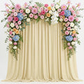 Beige Backdrop Curtain for Wedding Parties Backdrop Drapes 10x8FT | Wrinkle by Wokceer