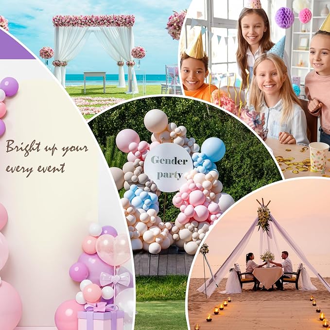 LEBENGURU Upgraded 6FT Wedding Arch Cover, Beige Spandex Fitted Arch Backdrop Cover, Round Top Chiara Stand Covers for Birthday Party Baby Shower Banquet Balloon Décor