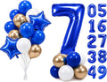 PartyWoo Number Balloons 40 Inch Blue Number 7 Kit by PartyWoo