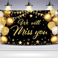 KatchOn Black and Gold We Will Miss You Banner 72x44 Inch | Graduation Backdrop by KatchOn