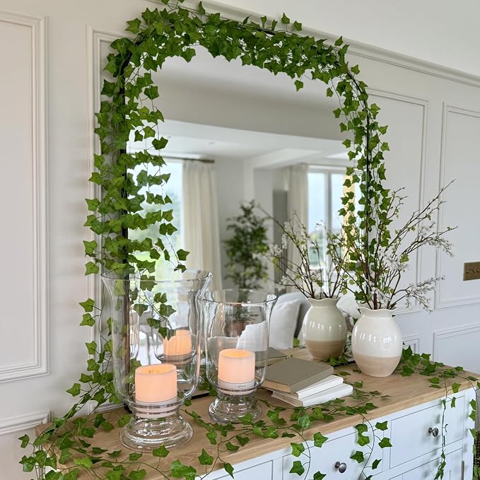 12 Pack 84Ft Artificial Ivy Garland, Fake Vines UV Resistant Greenery Leaves - Image 2