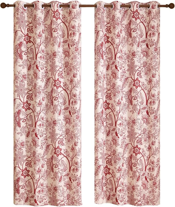 Designer Elegant Linen Printed Curtains, 2 Panels, kitchen Bedroom Living Room - Image 4