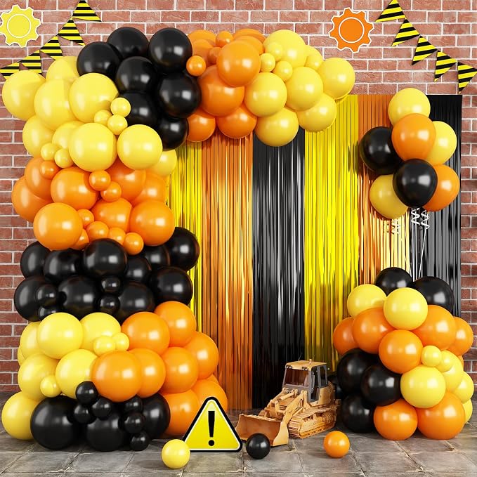 Construction Balloon Garland Arch Kit Birthday Party Decorations Supplies | by Payolorn