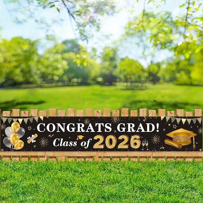 2026 Graduation Decorations Congrats Grad Class of 2026 Banner - Image 6