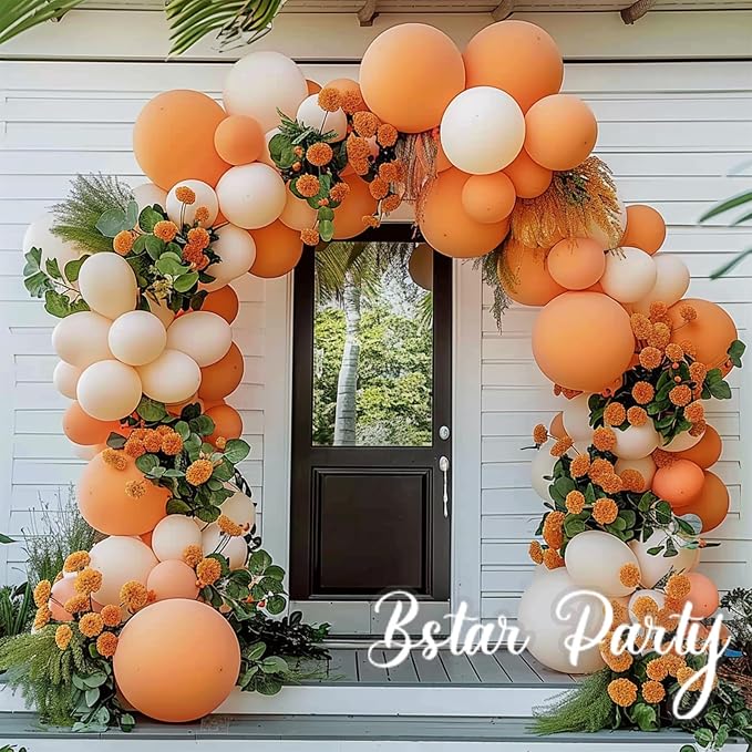 Double Stuffed Burnt Orange Balloon Garland Arch Kit | 18/12/10/5inch Different - Image 4