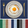 Cloth Placemats Set of 6, Cotton Linen Blend Place Mats, Double Layered by DWCCRURD