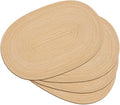 Placemats Set of 4, Woven Oval Braided Dining Table Mats | 12 x 17.5 Inch Size by Noctiflorous