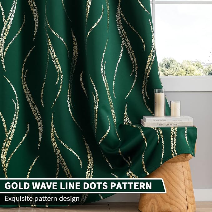 Yakamok Emerald Green Blackout Curtains - Image 6