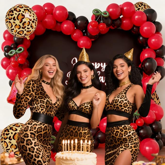 110pcs Red and Black Balloon Garland Arch Kit - Image 6