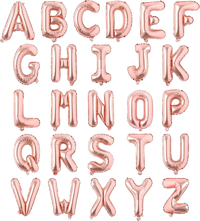 Letter Balloons 16 Inch Mylar Foil Alphabet Letter A-Z Balloons Set by LIOZEOKUN