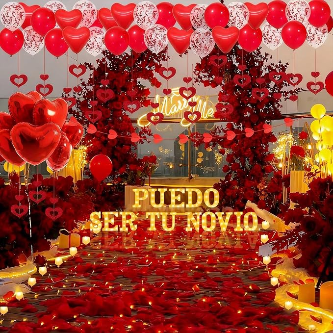 Puedo Ser Tu Novio Light Up Letters Proposal Decorations - Image 5