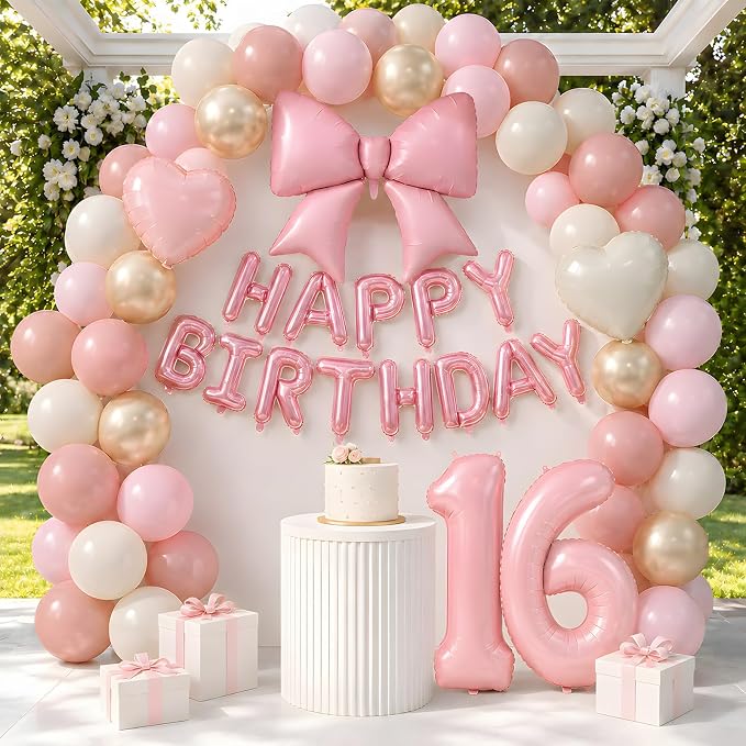 Dusty Pink Number 16 Balloon, Sweet 16th Birthday Decorations - Image 5