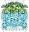 Artificial Wisteria Hanging Flowers-Fake Wisteria Flower Garland Silk Vines by WONICE