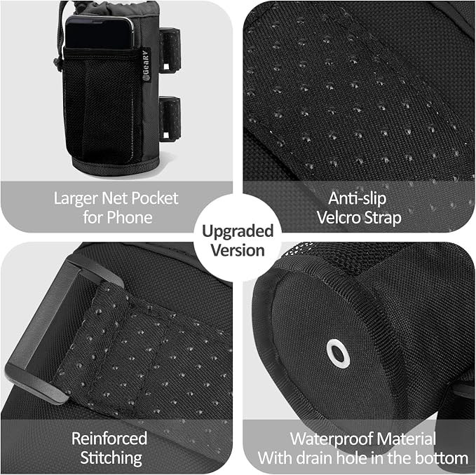 GEARV 2Pack Cup Holder for Bike, Scooter and Wheelchair, Water Bottle Holder - Image 2