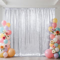 SquarePie 6x8ft Silver Sequin Backdrop, High Density Non-Transparent Glitter by SquarePie